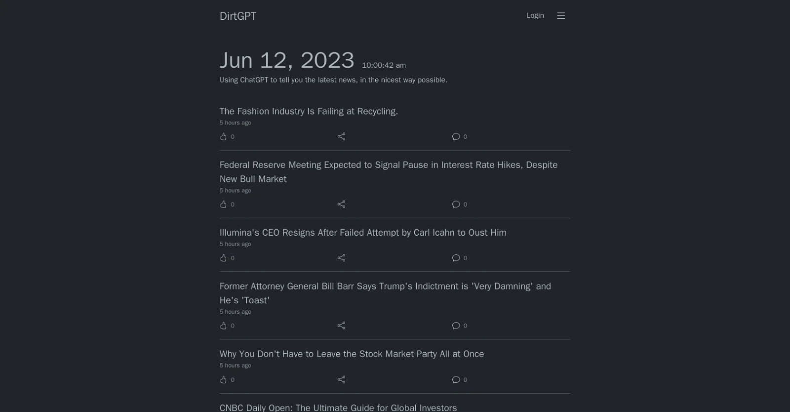DirtGPT screenshot