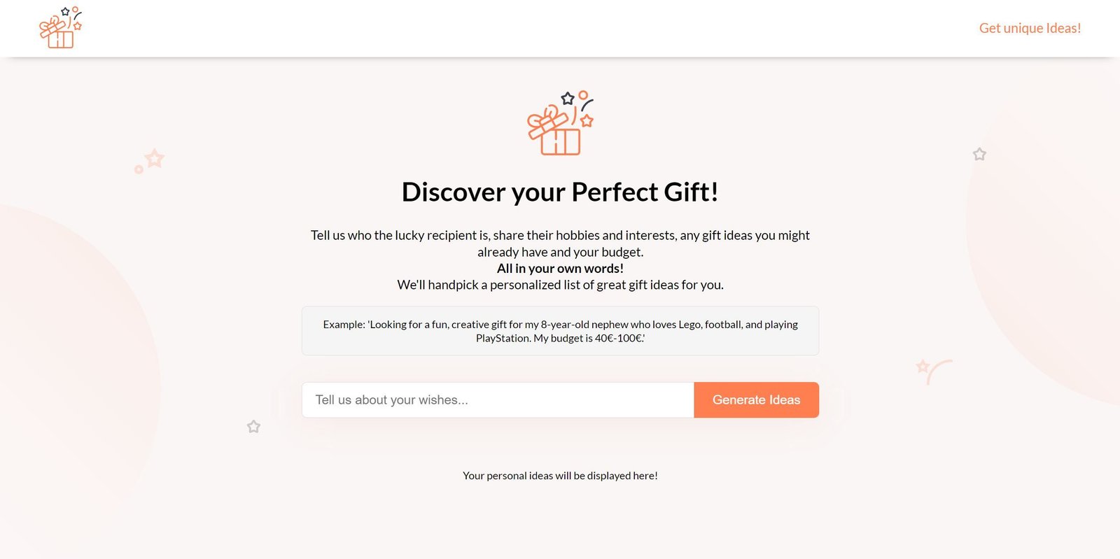 Your GiftWhisperer screenshot