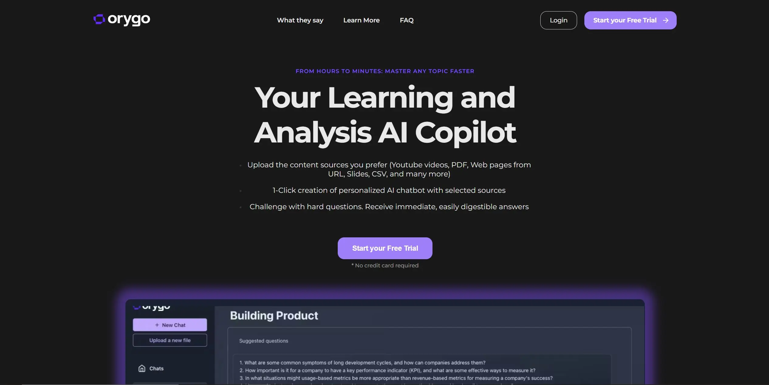 Orygo AI screenshot