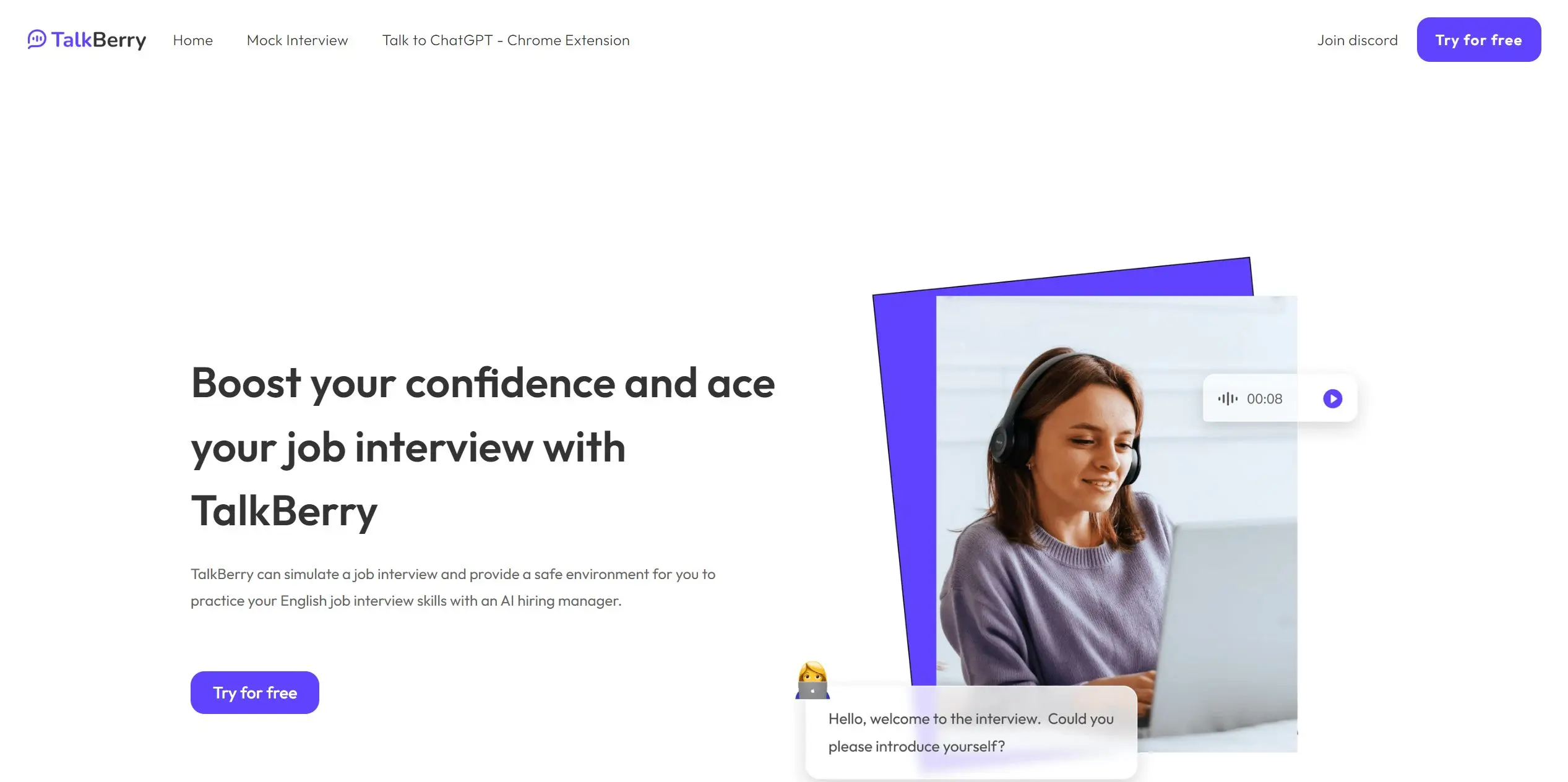 TalkBerry screenshot