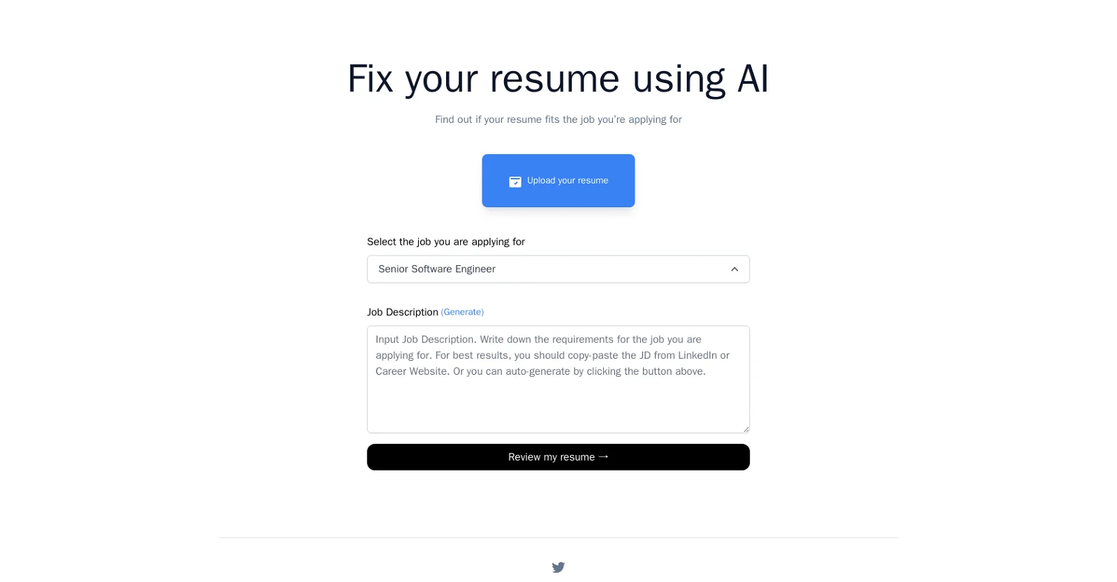 Resume Reviewer screenshot