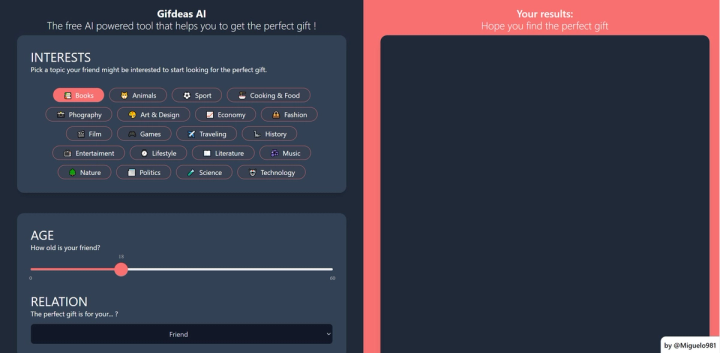 GiftIdeas AI screenshot