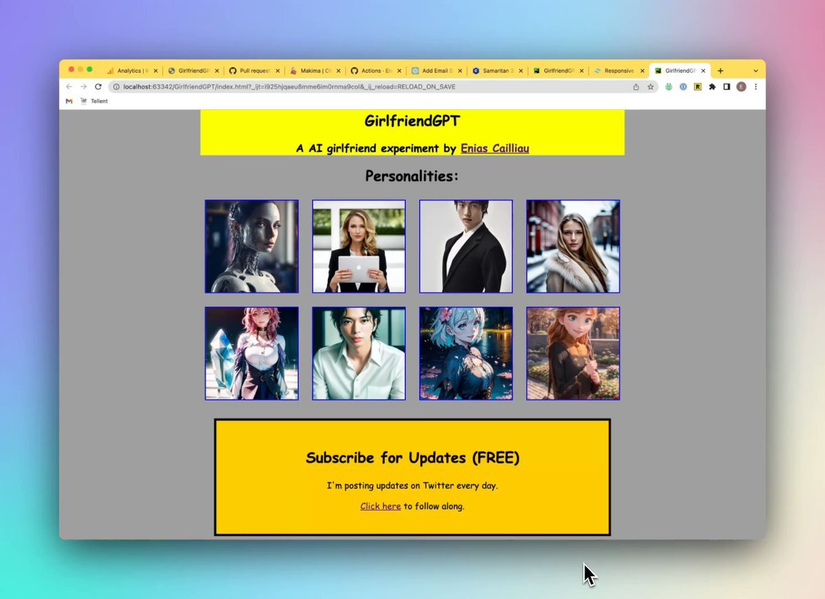 GirlfriendGPT screenshot