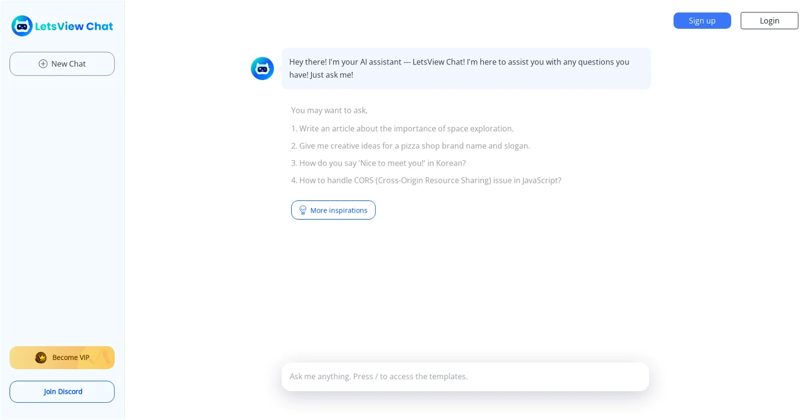 LetsView Chat screenshot