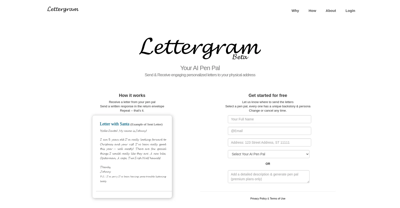 Lettergram screenshot