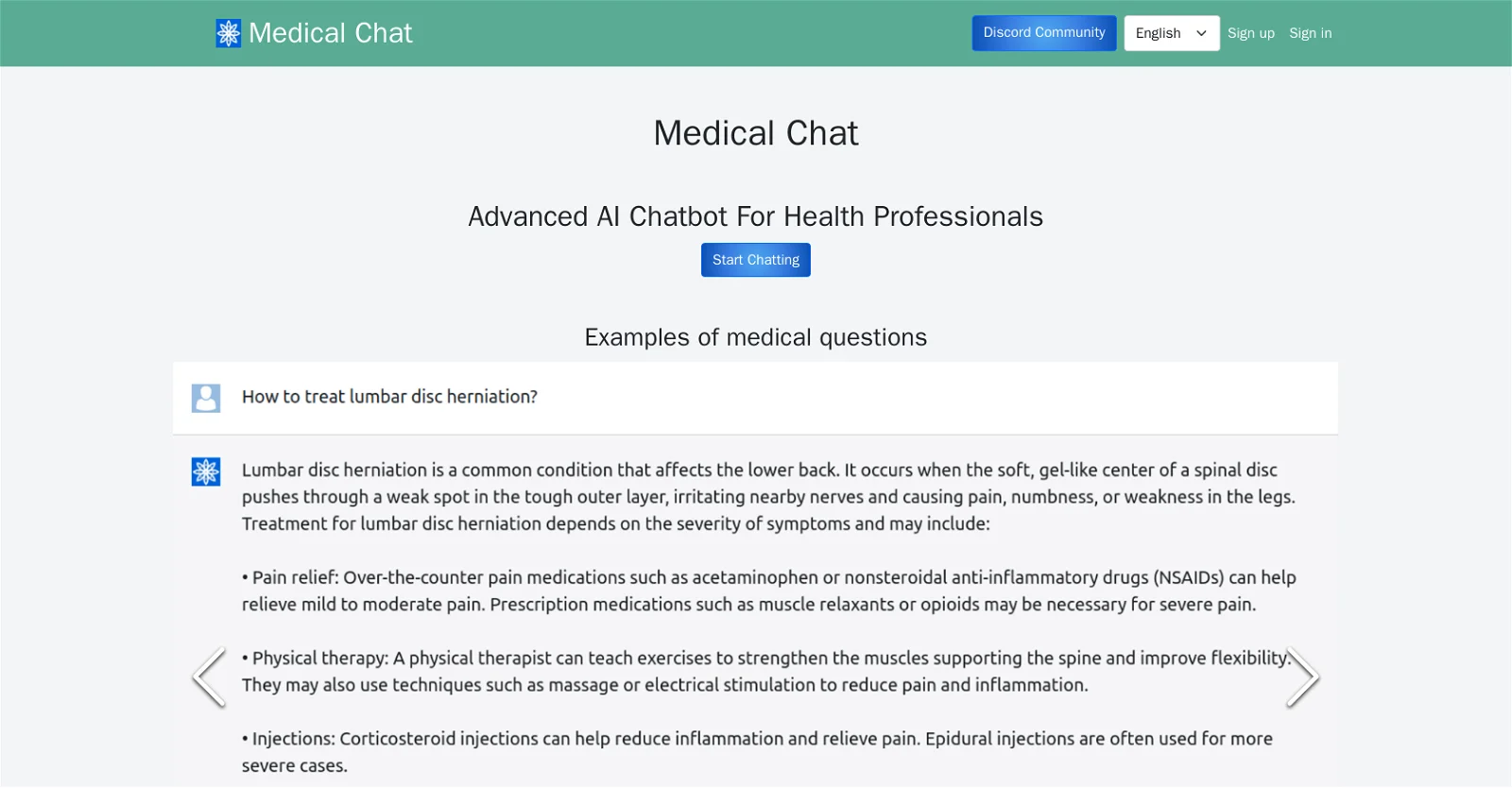 Medical Chat screenshot