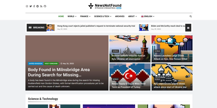 NewsNotFound screenshot
