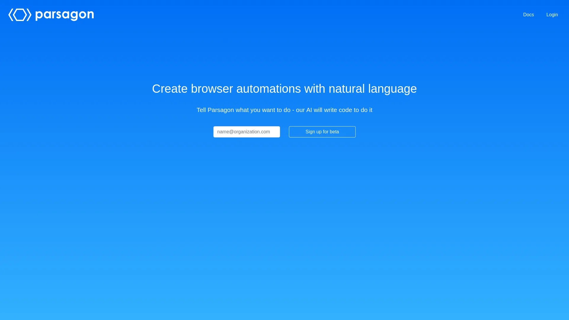 Parsagon screenshot