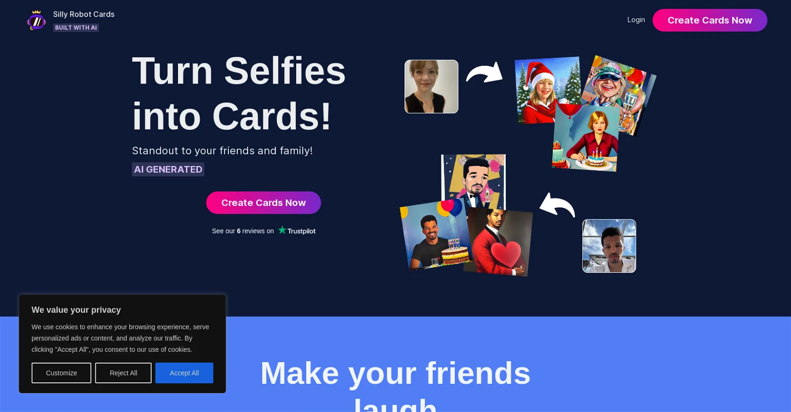 Silly Robot Cards screenshot