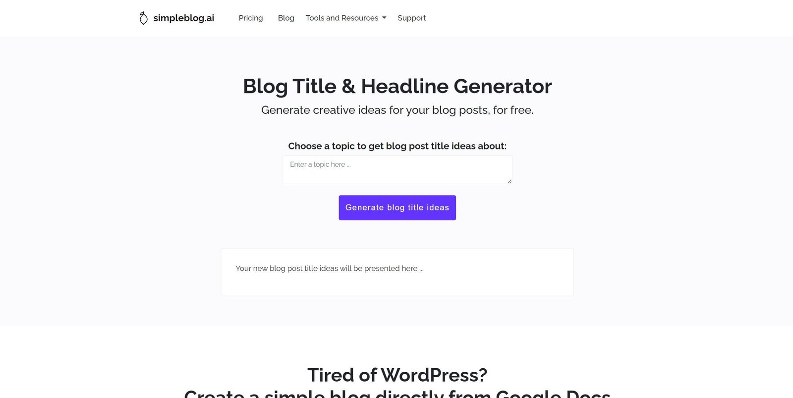 Simpleblog screenshot