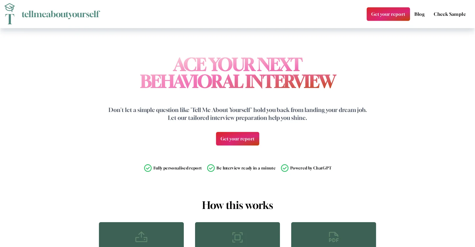 Tellmeaboutyourself screenshot