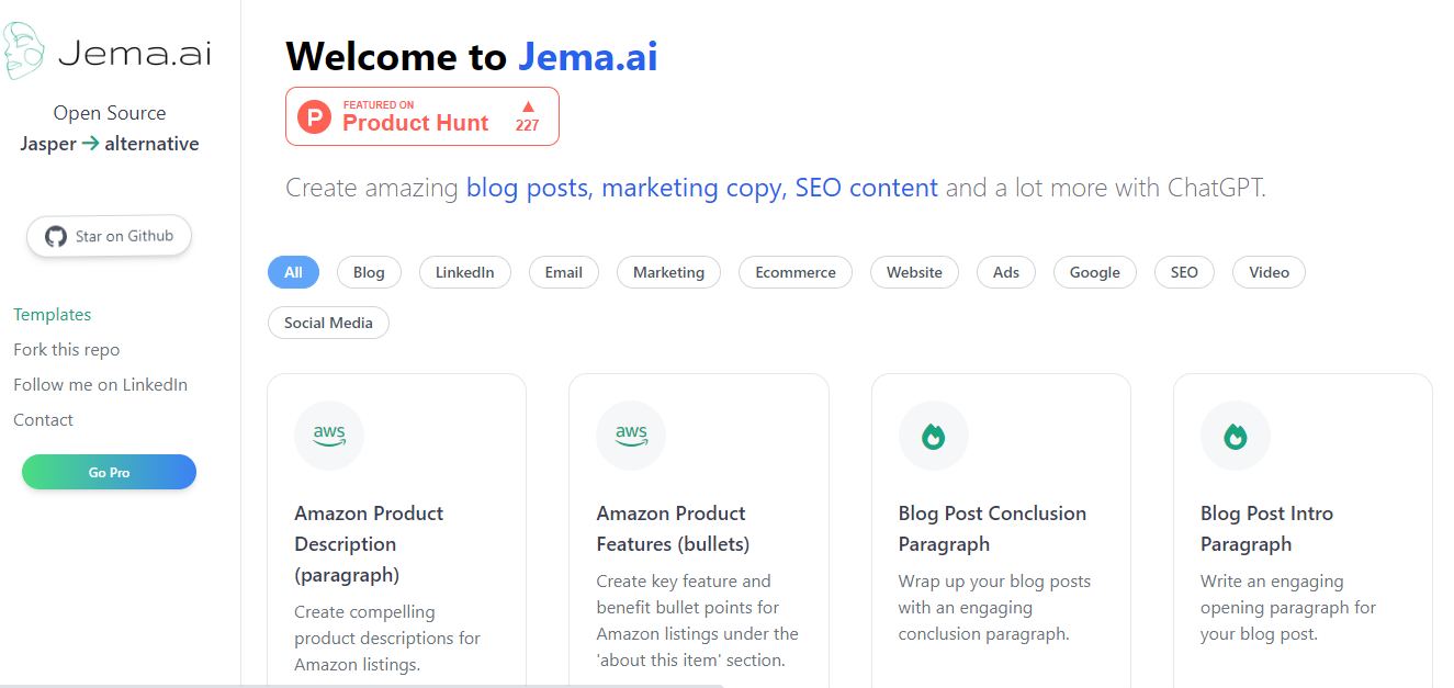 Jema.ai screenshot