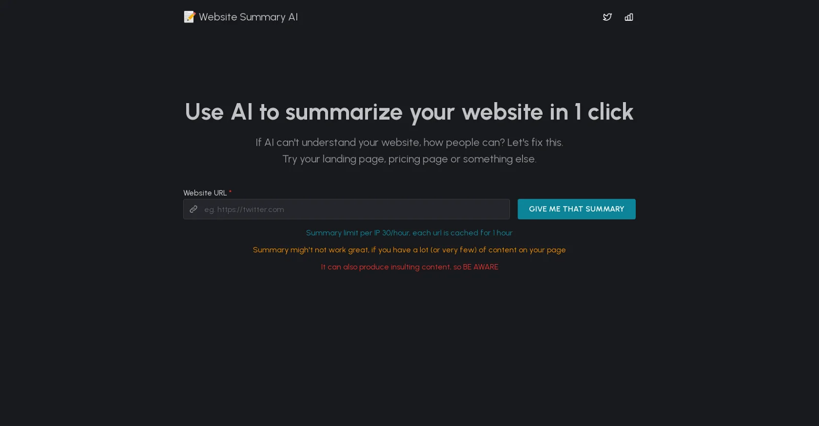 Website Summary AI screenshot