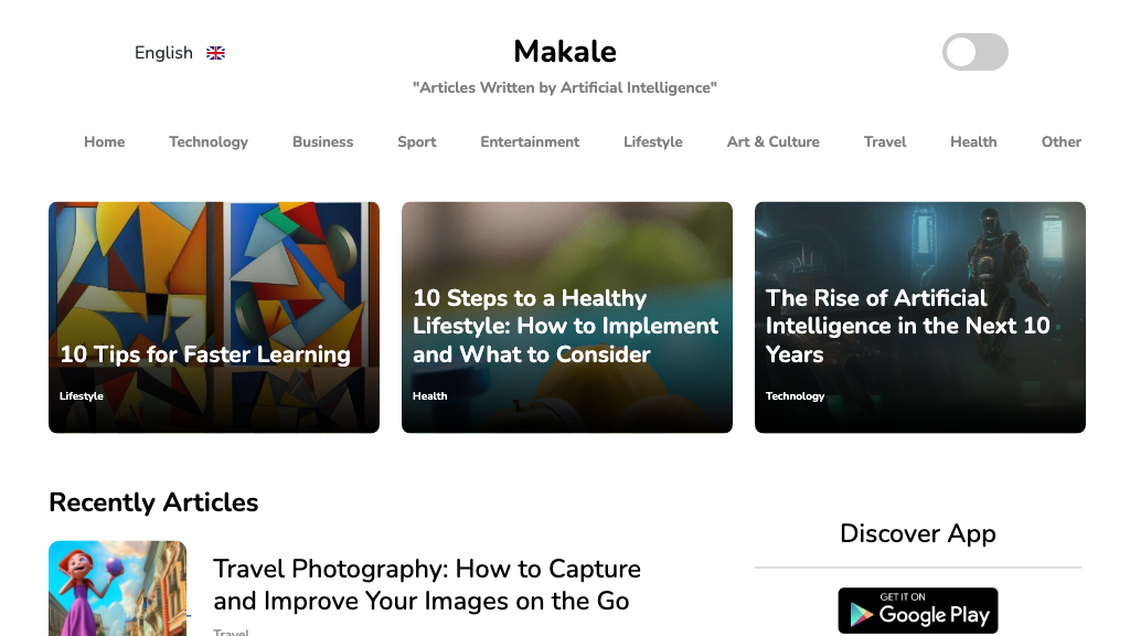 Makale App screenshot