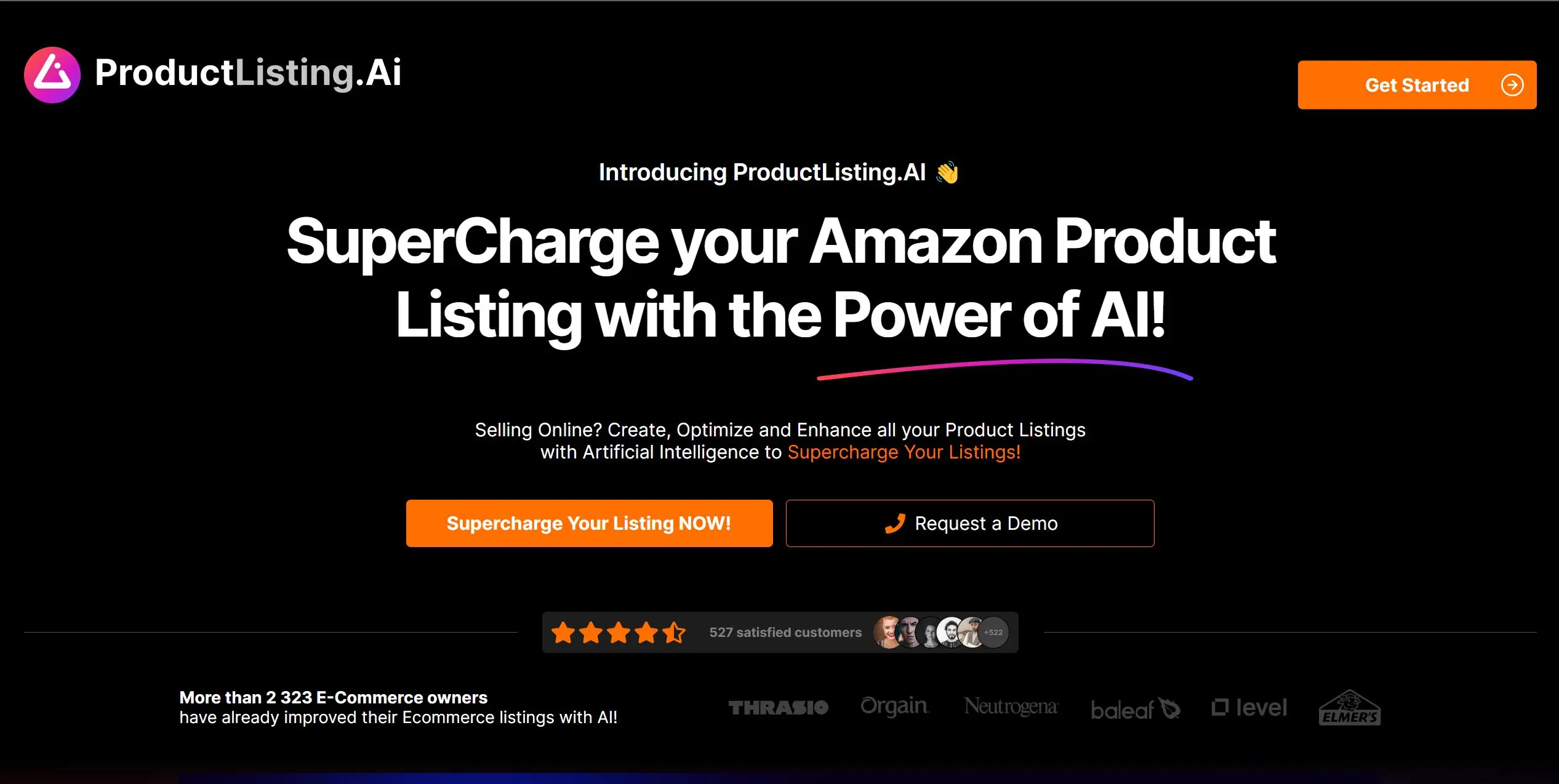 Productlisting screenshot