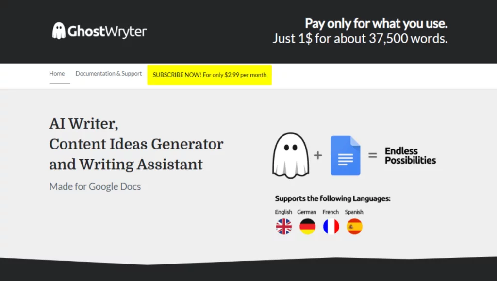 Ghostwryter screenshot