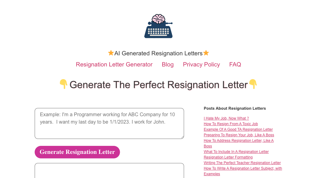 Resign.ai screenshot