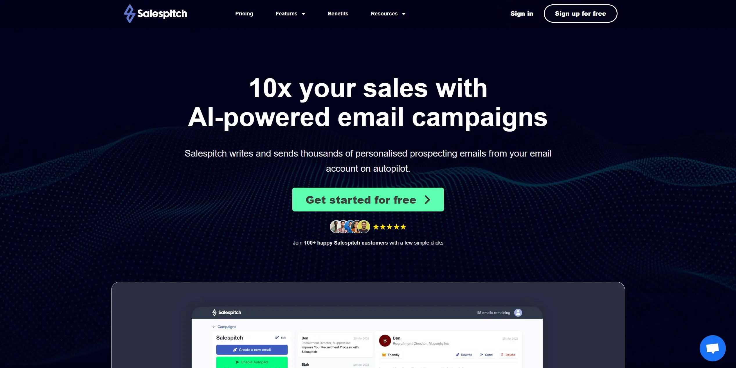Salespitch screenshot