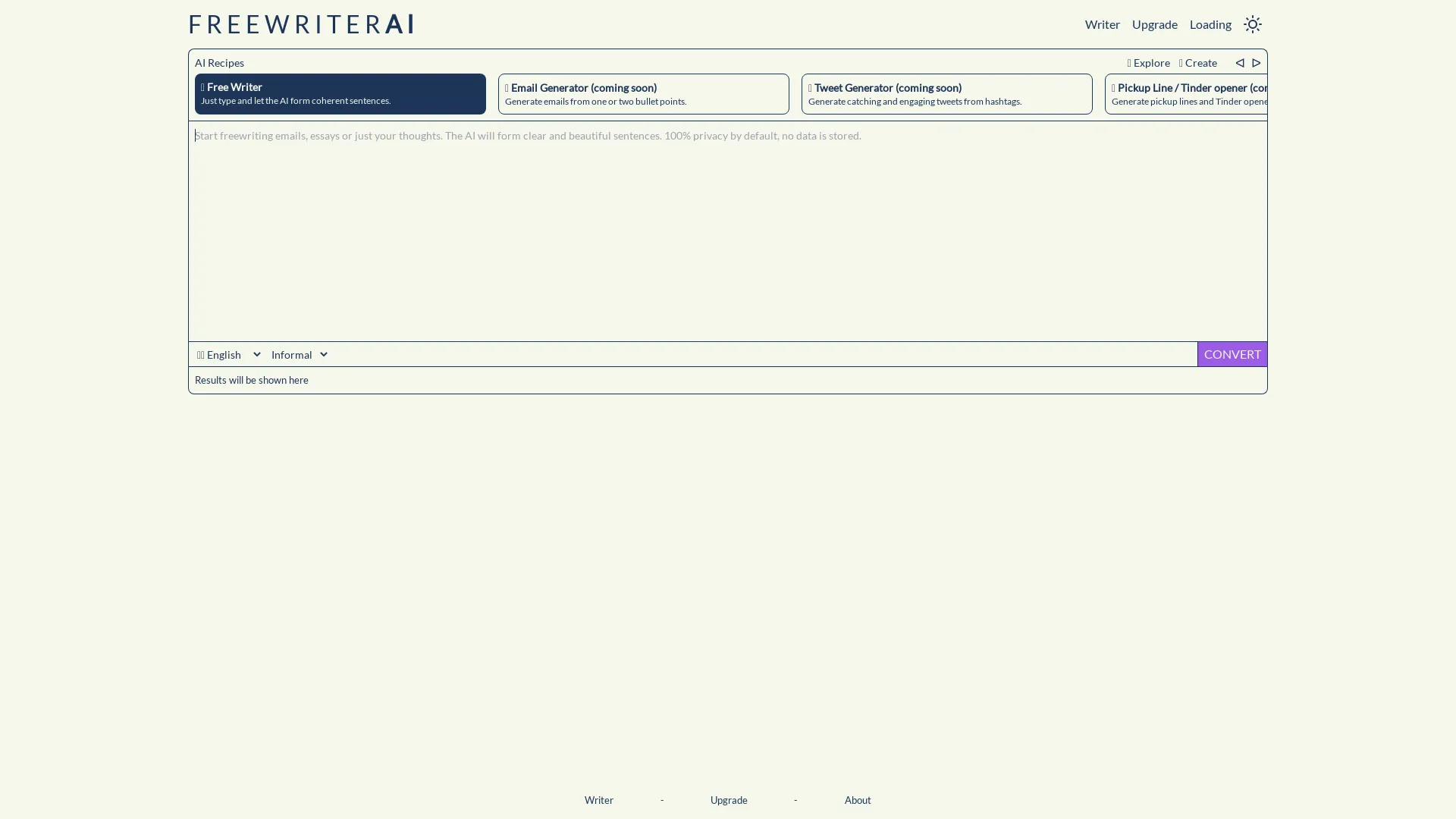FreewriterAI screenshot