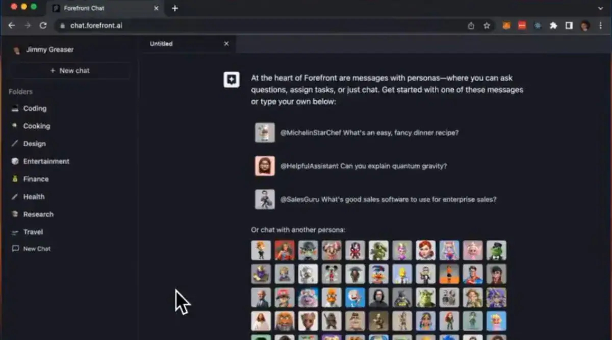ForeFront AI screenshot