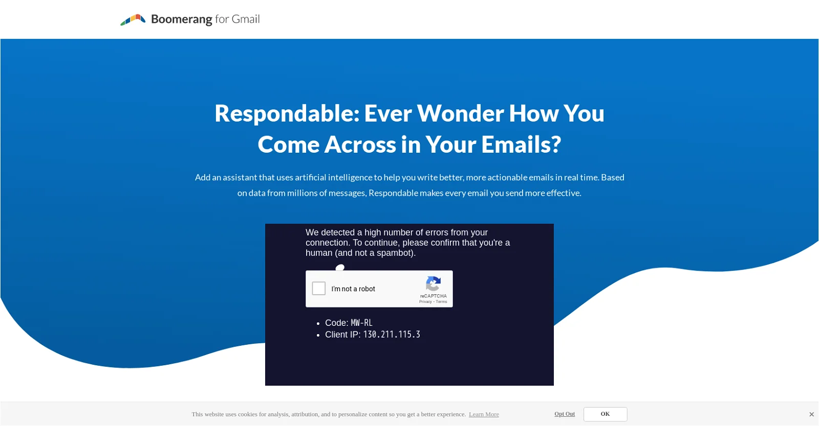 Respondable screenshot