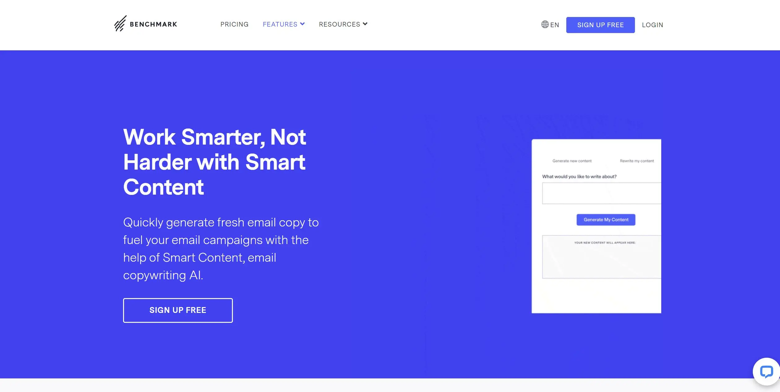 Benchmarkemail screenshot