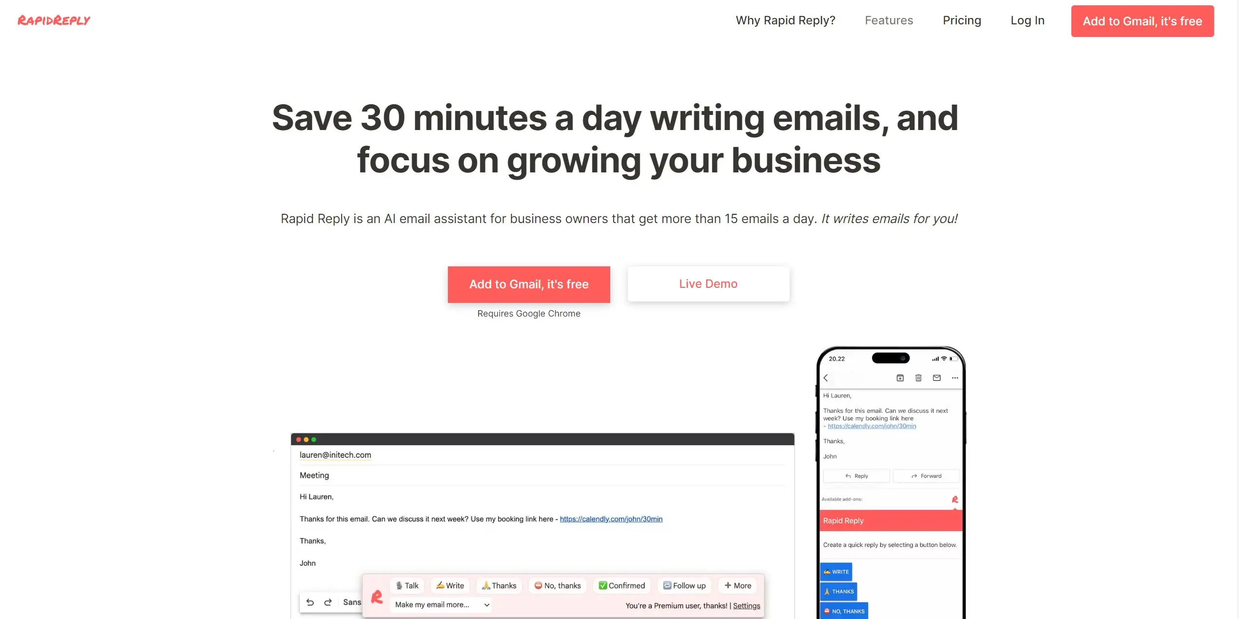 Rapid Reply screenshot