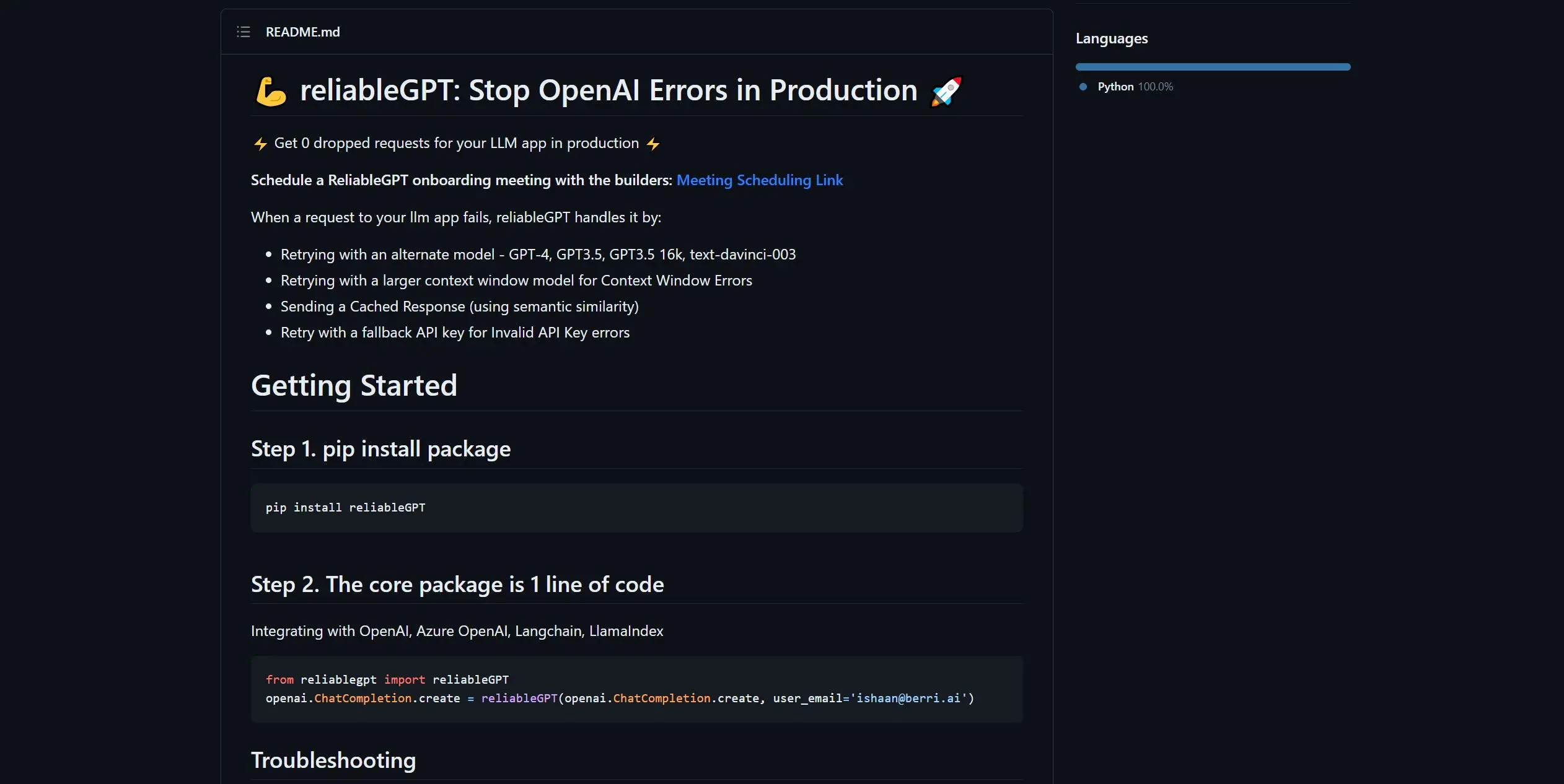 ReliableGPT screenshot