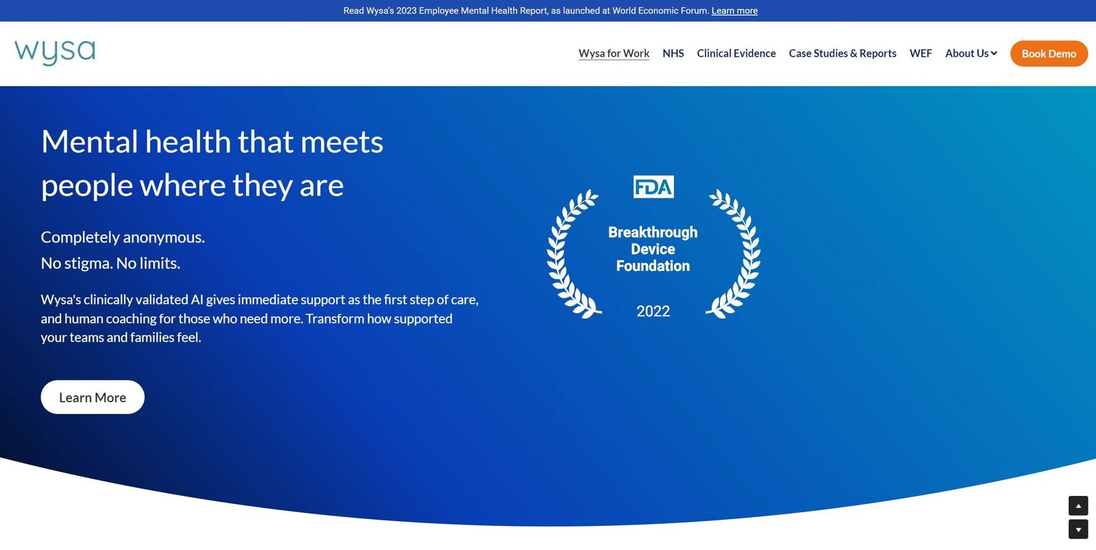 Wysa screenshot