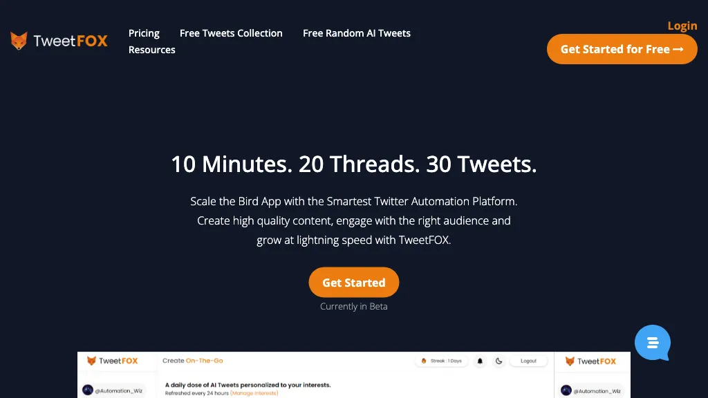 Tweetfox screenshot