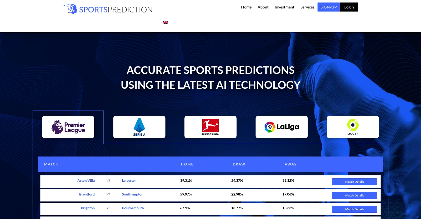 Sports Prediction AI screenshot
