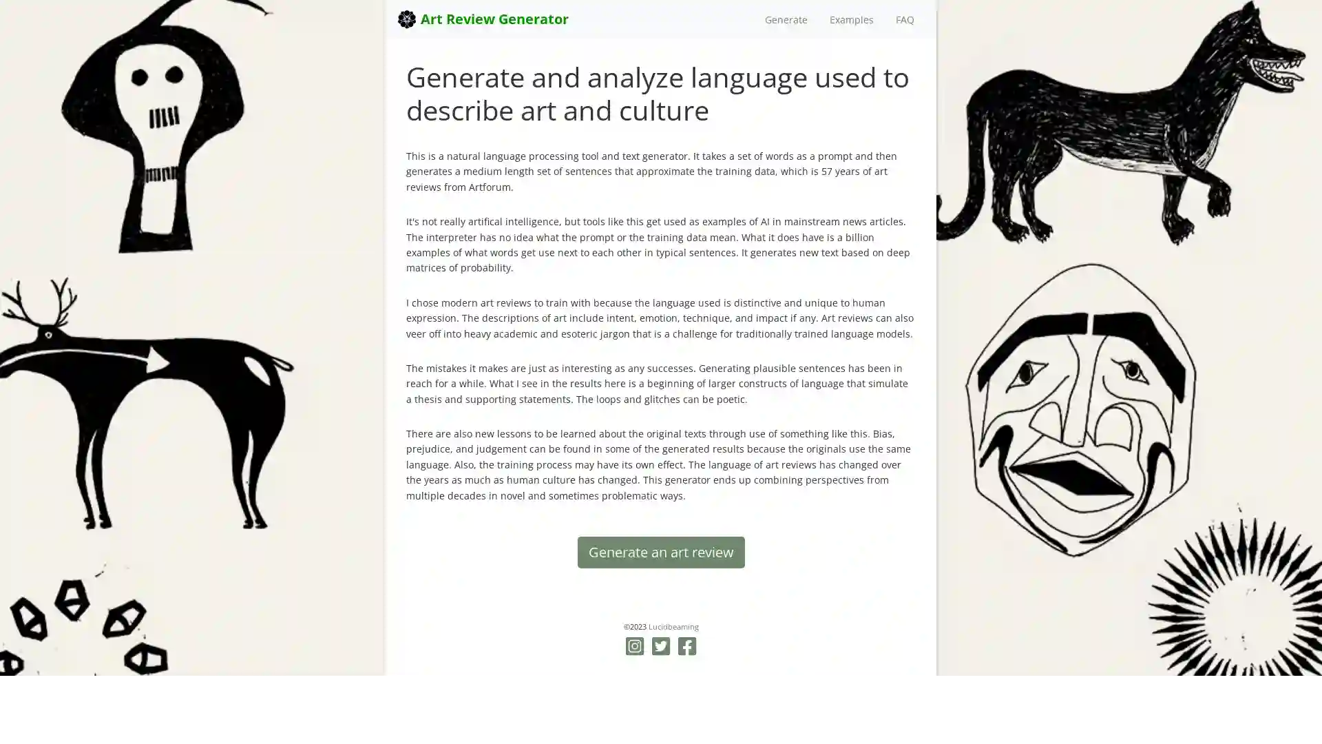 Art Review Generator screenshot