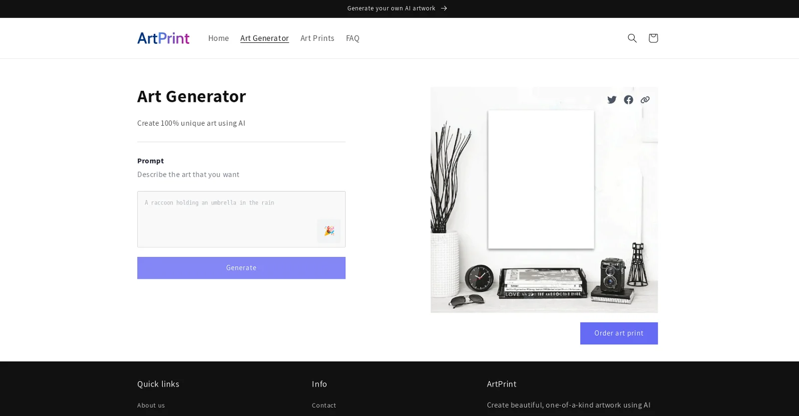 Artprint screenshot