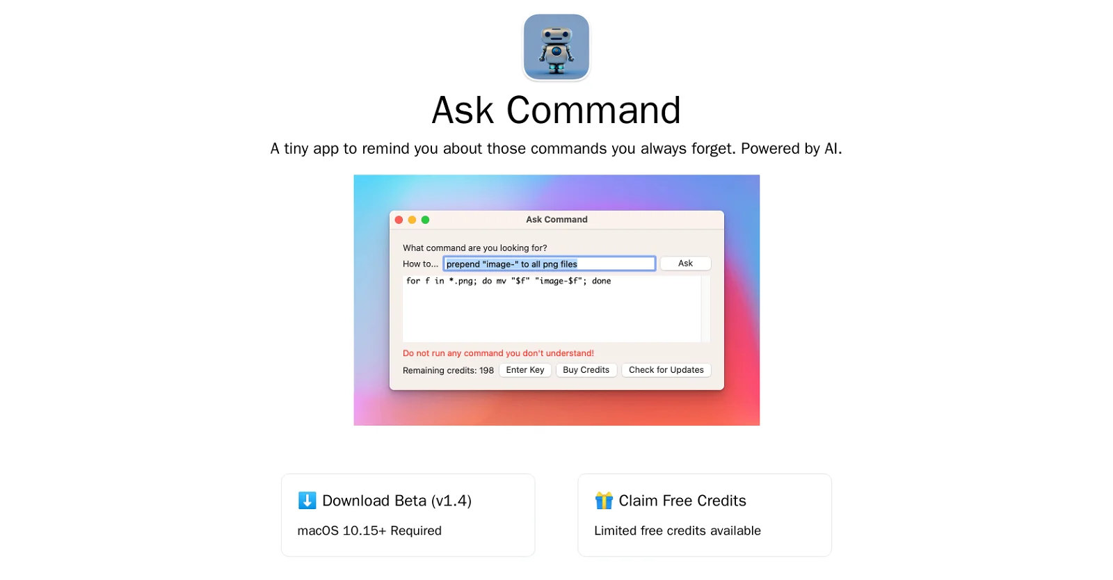 Ask Command screenshot