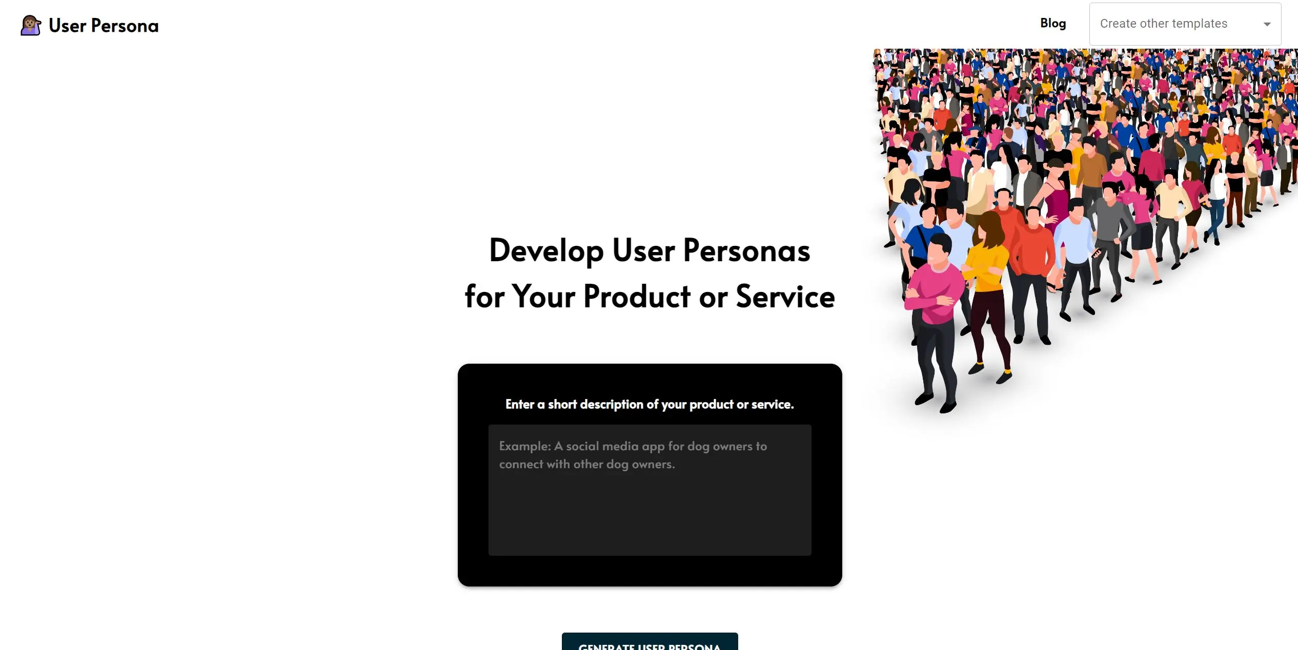 User Persona screenshot