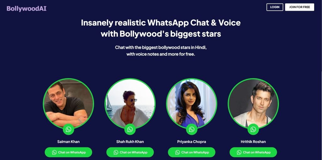 Bollywood AI screenshot