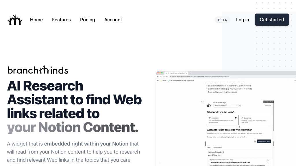 Branchminds screenshot