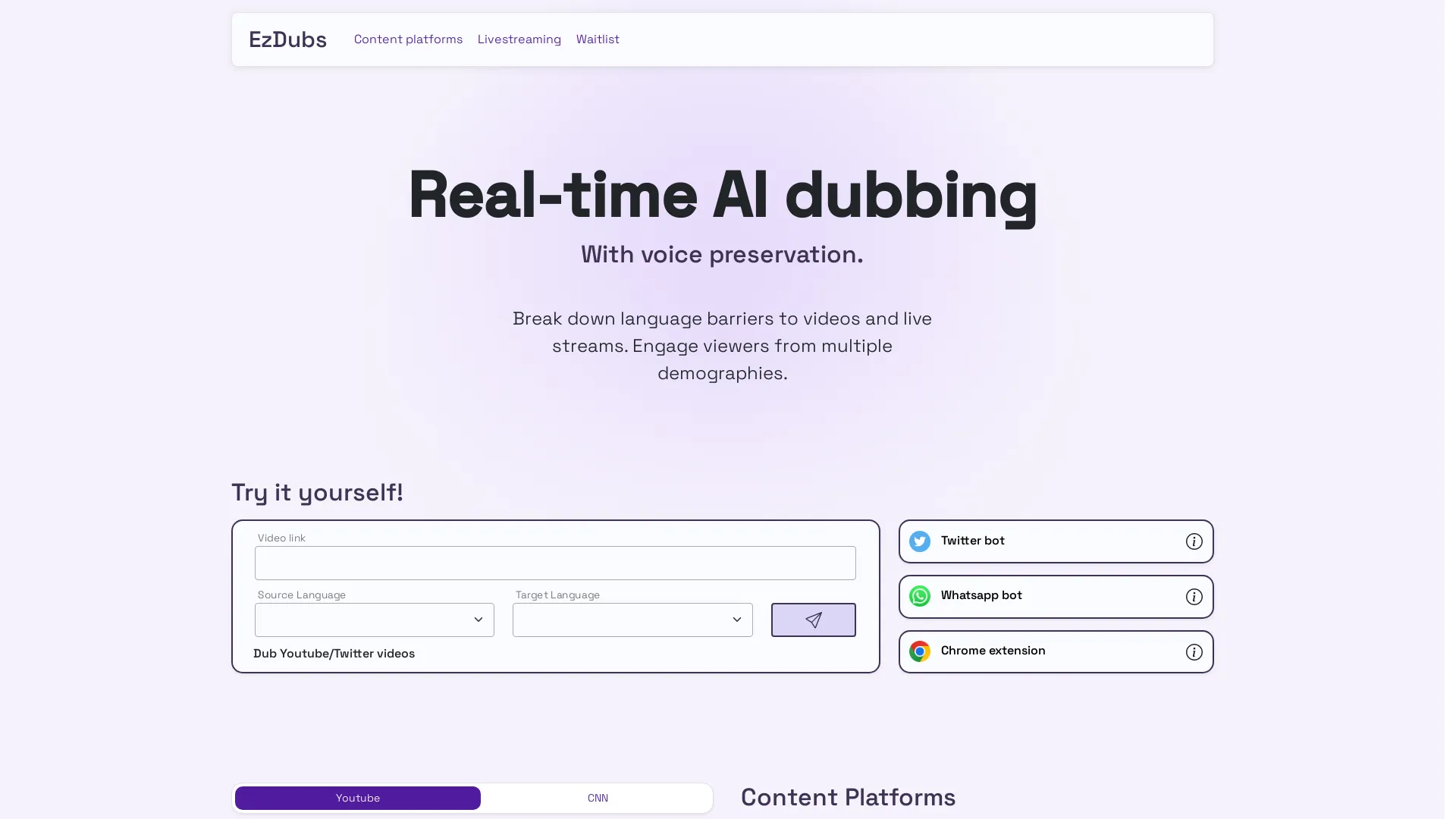 Ezdubs.ai screenshot