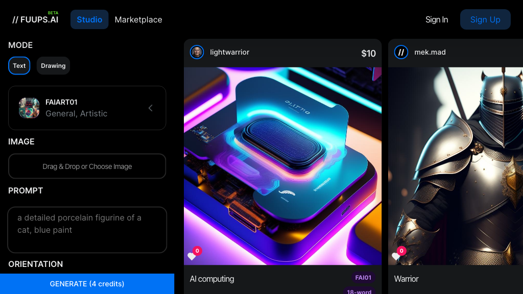 Fuups.AI screenshot