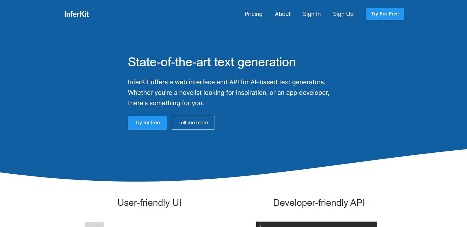 Inferkit screenshot