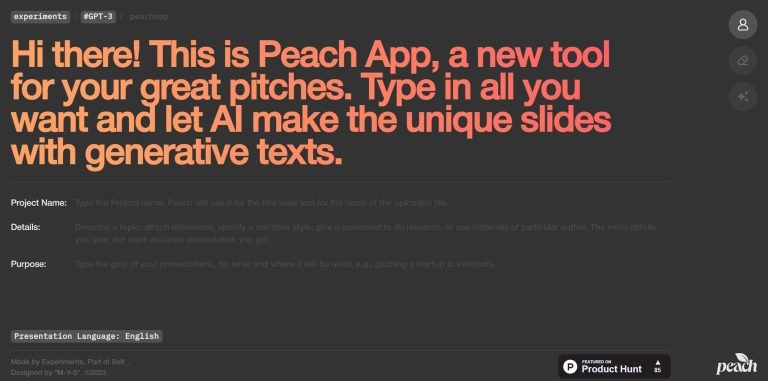 Peach screenshot