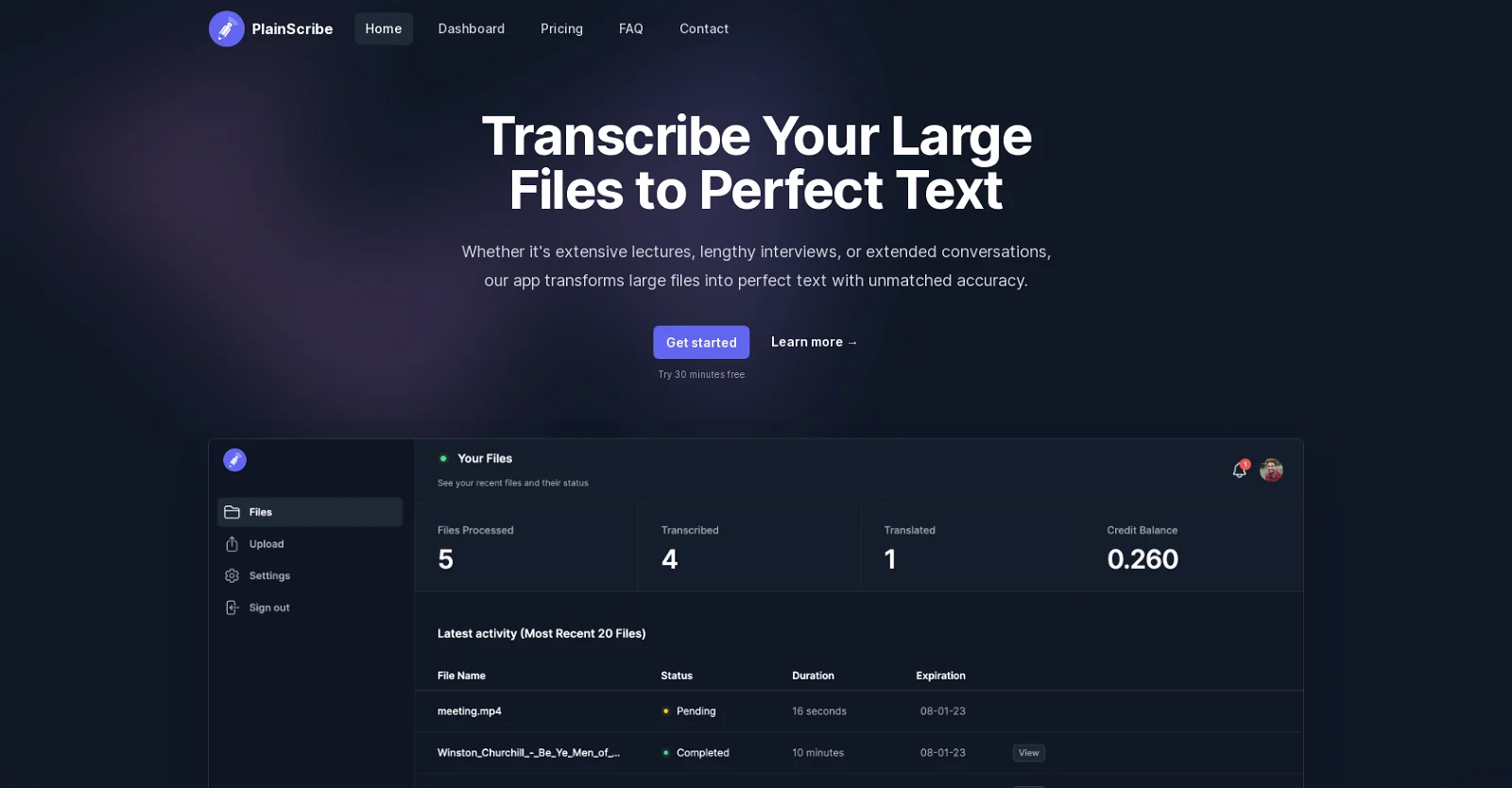 PlainScribe screenshot