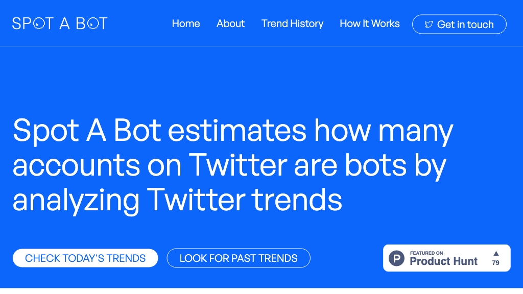 Spot a bot screenshot