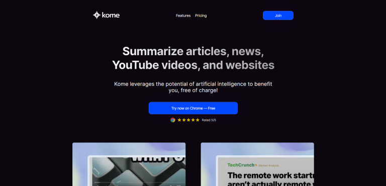 Kome Summarizer screenshot