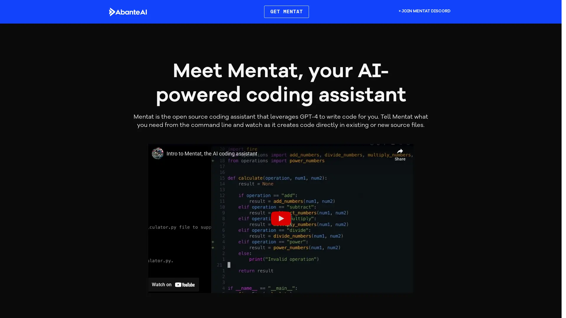Mentat screenshot