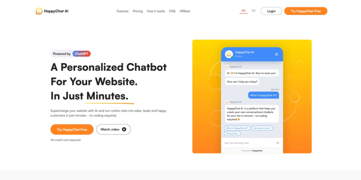 HappyChat AI screenshot