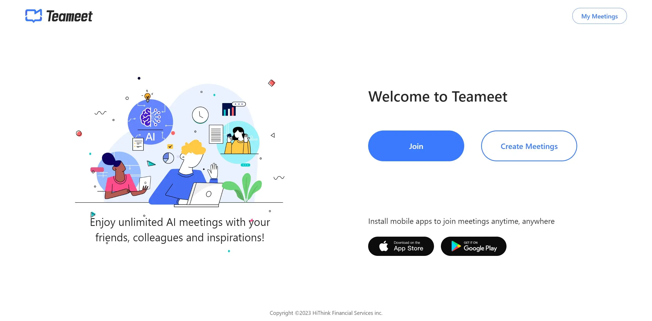Teameet screenshot