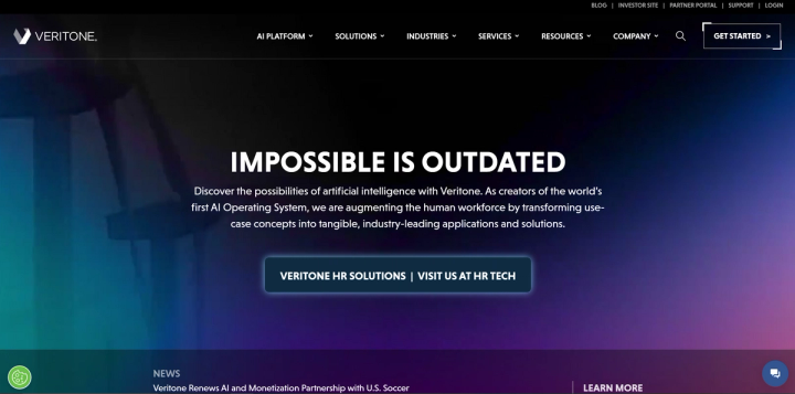 Veritone screenshot