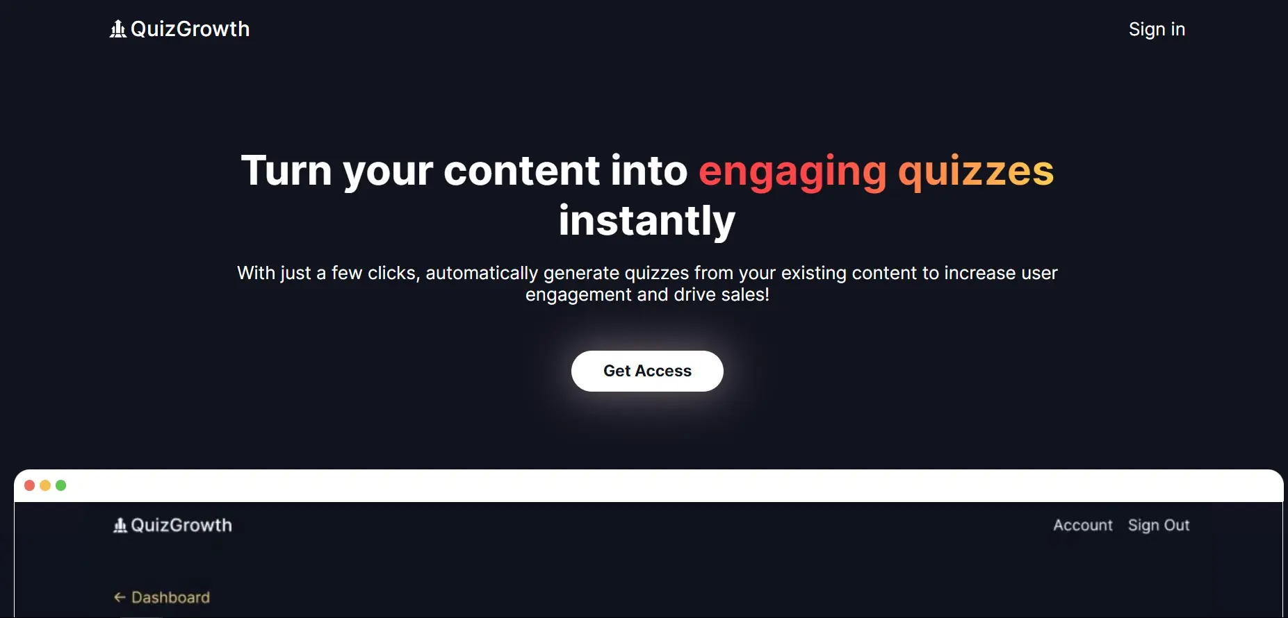QuizGrowth screenshot