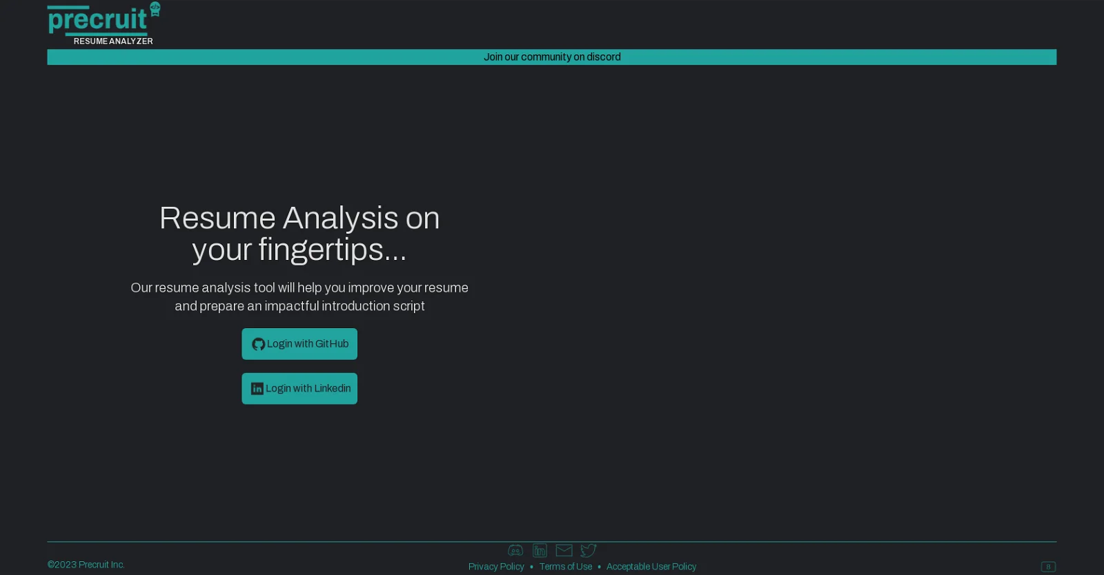 Precruit screenshot